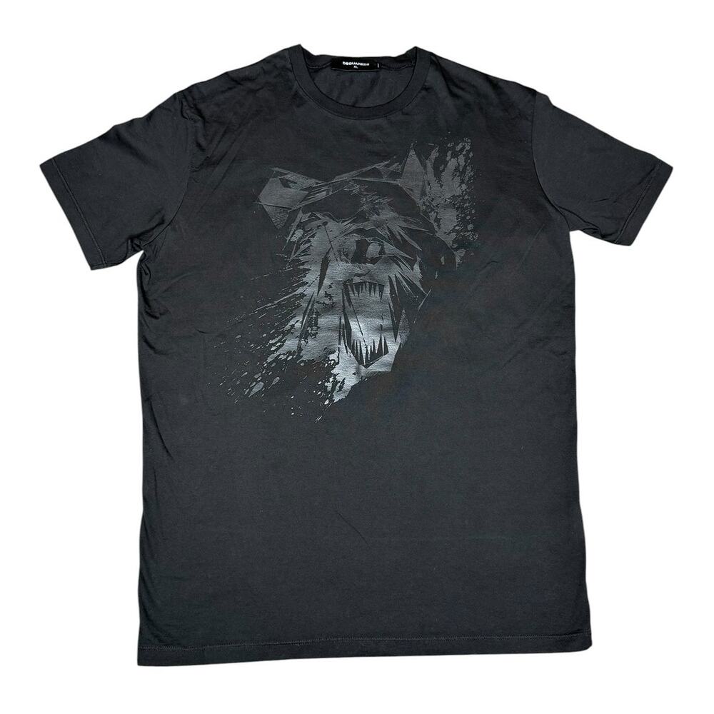Dsquared2 Black Tonal Bear Graphic T-Shirt